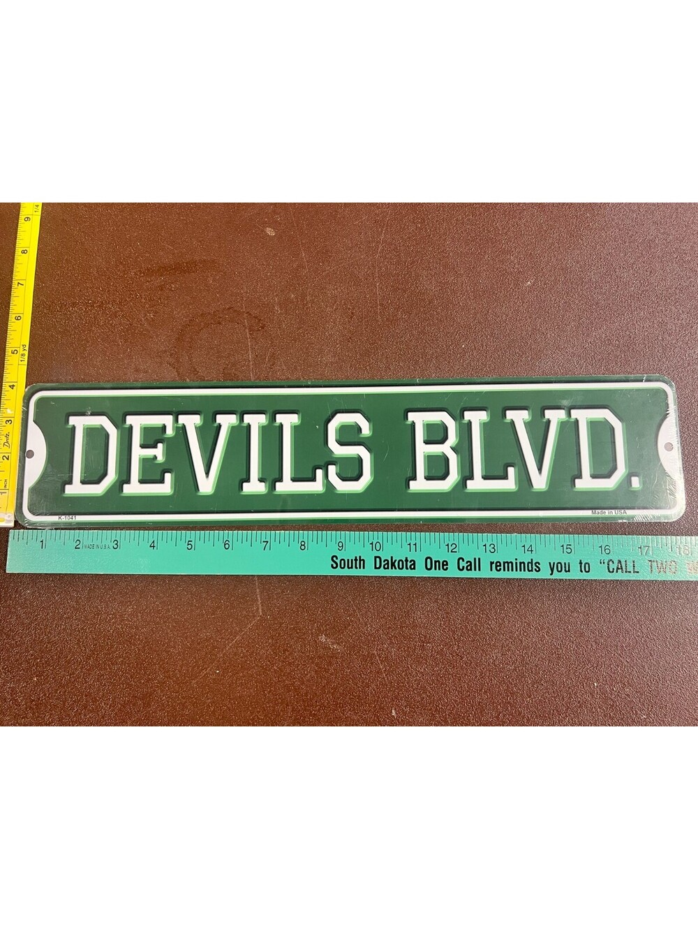 New Jersey Devils BLVD Green Aluminum Street Sign 4x18 Hockey Decor